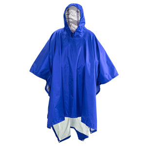 Portable Multifunctional 3 In 1 Rain Coat Hiking Camping Raincoat Poncho Mat Awning Durable Outdoor Activity Rain Gear Supplie