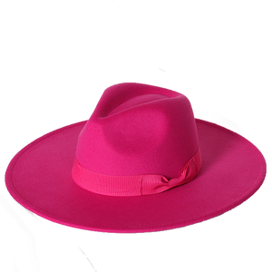 New color Fedora winter hat top concave-convex water drop 9.5cm brim male and female felt jazz watermelon red шляпа женская