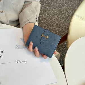 GENUINE LEATHER Women&#39;s Wallet Men Rfid Small Ultra-thin Coin Wallet Short Design Small Wallet Purses Woman(no Logo)