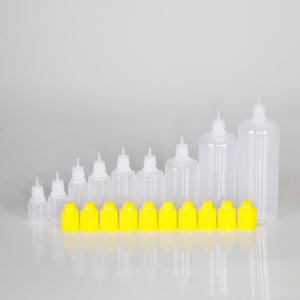 20pcs 5ml/10ml/15ml/20ml/30ml/50ml/100ml/120ml Empty LDPE Plastic E Liquid Juice Dropper Eye Bottles Long Tip Cap Vape Container