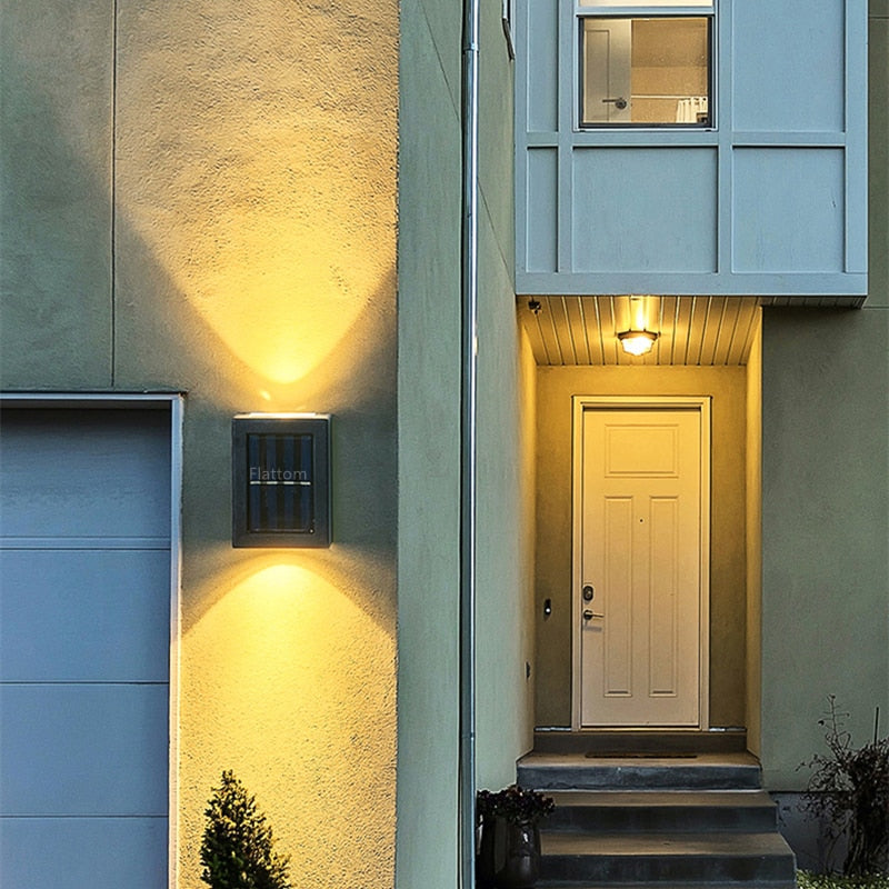 Smart Solar LED Outdoor Light Waterproof Garden Decor Lamps for Balcony Courtyard Street Wall Light Garden Outdoor Solar Lamp