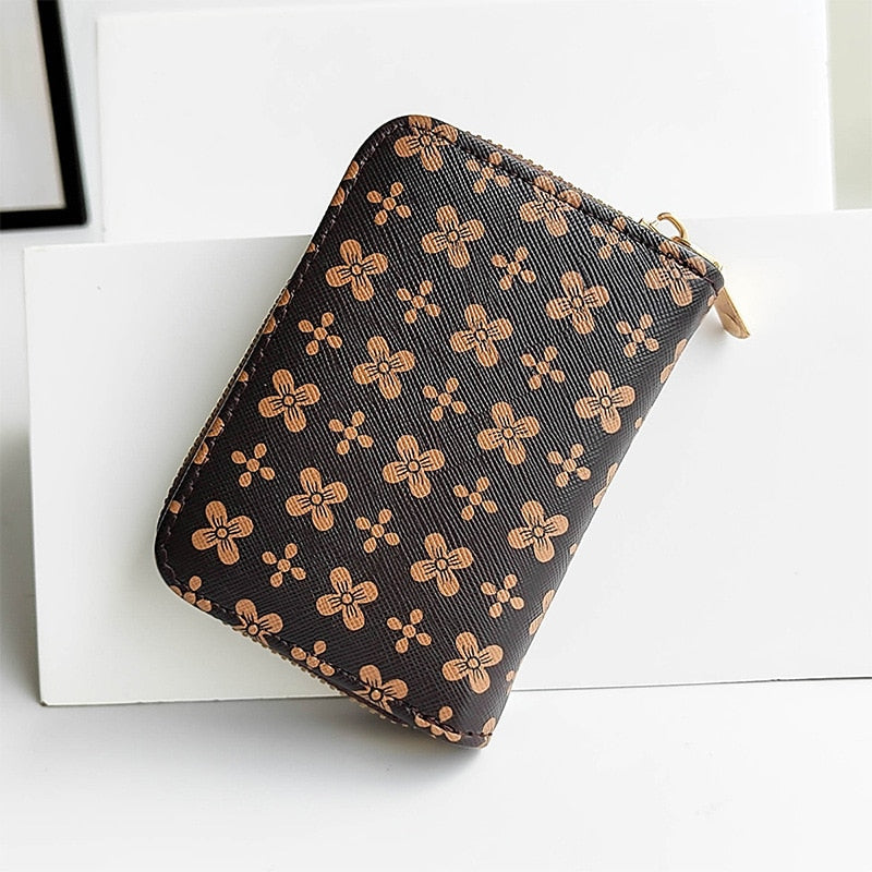 DOLOVE Manufacturer&#39;s Foreign Trade 2023 Classic Printed Short Women&#39;s Wallet Multi Card Pocket Portable Card Bag Ladies Purse