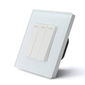 BSEED EU Standard Single Power Socket Touch Switch Crystal Panel USB Double Outlet Triple Wall Sockets Mounted Quadruple Sockets