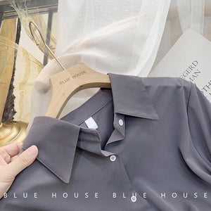 XEJ Chiffon Blouse Women&#39;s White LongSleeve Tops Spring 2022 Korean Fashion Shirt Solid Color Niche Loose Shirt Women Plus Sizes