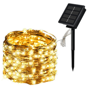 Solar String Fairy LED Lights 200m Christmas Lights Waterproof Outdoor Garland Solar Power Lamp Christmas For Garden Decoration.