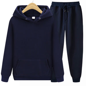 2022 new Men's ladies casual wear suit sportswear suit solid color pullover + pants suit autumn and winter fashion suit