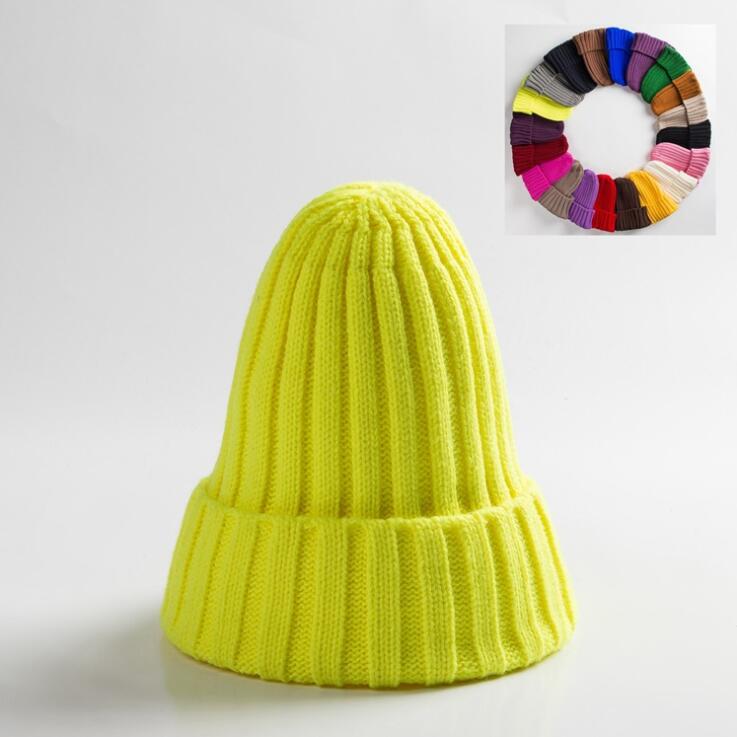 Unisex Hat Cotton Blends Solid Warm Soft HIP HOP Knitted Hats Men Winter Caps Women&#39;s Skullies Beanies For Girl Wholesale шляпа