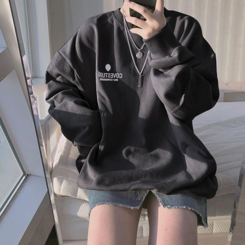 spring autumn Striped hoodies women fashion Long Sleeve Hoodie Sweatshirt Harajuku Jumper cotton Pullovers Casual oversized Coat