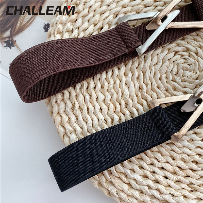 Triangle Belt Women&#39;s Decorative Elastic Dress Sweater Set Simple Black Brown Belt Multi functional Fashion Belt x254