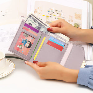 2022 New Short Women Wallets Free Name Engraving Kpop Heart-Shaped Cute Small Women&#39;s Wallet PU Leather Slim Simple Female Purse