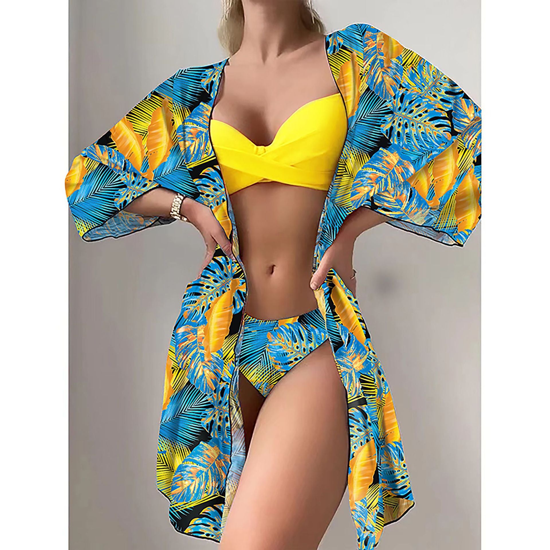 2023 new swimsuit three-piece suit women's bikini split swimsuit women's bikin