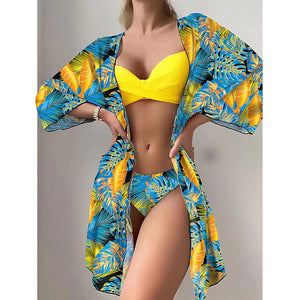 2023 new swimsuit three-piece suit women's bikini split swimsuit women's bikin
