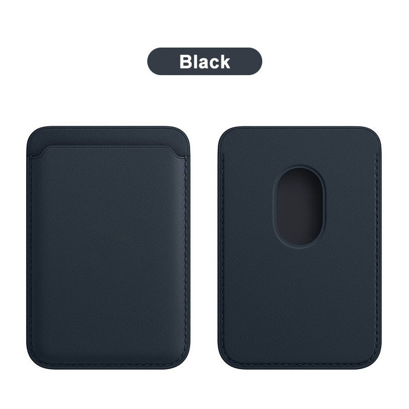 For Magsafe Magnetic Card Holder Case For iPhone 13 11 12 Pro MAX mini Leather Wallet Cover XR XS MAX Card phone Bag Adsorption