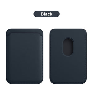 For Magsafe Magnetic Card Holder Case For iPhone 13 11 12 Pro MAX mini Leather Wallet Cover XR XS MAX Card phone Bag Adsorption