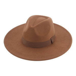 Fedora Hats for Women New 9.5cm Wide Brim Dress Men Caps Felted Hat Panama Church Wedding Ribbon Band Men Hat Sombreros De Mujer