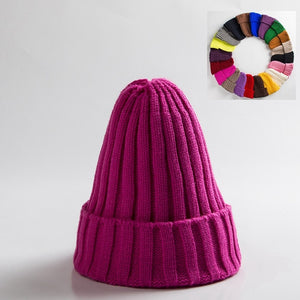 Unisex Hat Cotton Blends Solid Warm Soft HIP HOP Knitted Hats Men Winter Caps Women&#39;s Skullies Beanies For Girl Wholesale шляпа