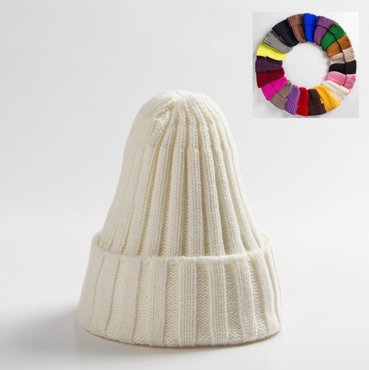 Unisex Hat Cotton Blends Solid Warm Soft HIP HOP Knitted Hats Men Winter Caps Women&#39;s Skullies Beanies For Girl Wholesale шляпа