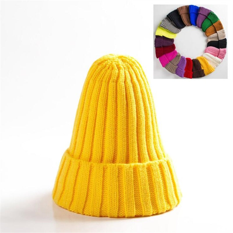 Unisex Hat Cotton Blends Solid Warm Soft HIP HOP Knitted Hats Men Winter Caps Women&#39;s Skullies Beanies For Girl Wholesale шляпа