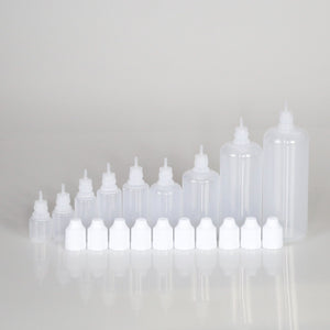 20pcs 5ml/10ml/15ml/20ml/30ml/50ml/100ml/120ml Empty LDPE Plastic E Liquid Juice Dropper Eye Bottles Long Tip Cap Vape Container