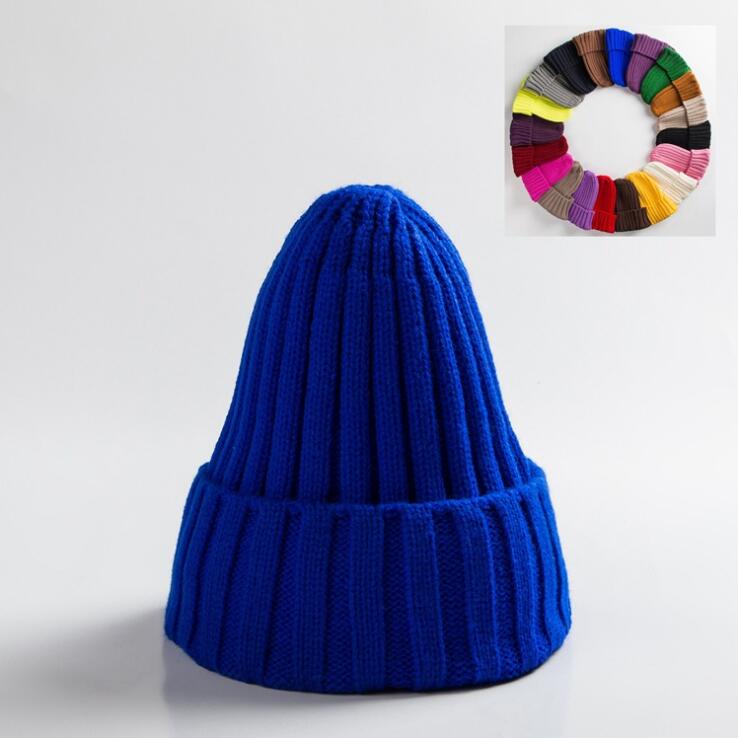 Unisex Hat Cotton Blends Solid Warm Soft HIP HOP Knitted Hats Men Winter Caps Women&#39;s Skullies Beanies For Girl Wholesale шляпа