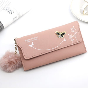 Women&#39;s Brand Clutch Purse Ladies Money Wallet for Women&#39;s Clutch Bag Slim FeMale Wallet Card Holder Uneven Wallets Made Leather