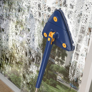 Triangle 360 Cleaning Mop Telescopic Household Ceiling Cleaning Brush Tool Self-draining To Clean Tiles and Walls