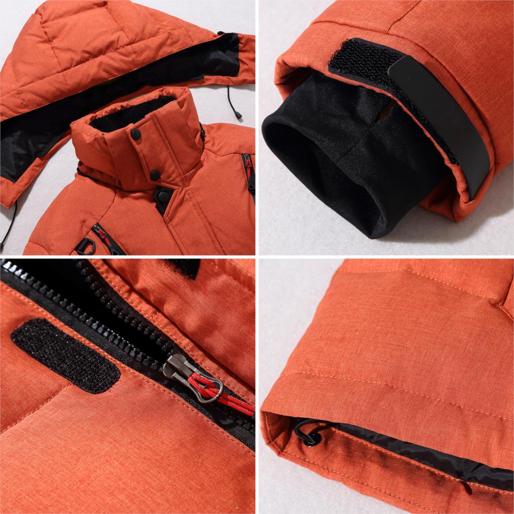 Men&#39;s White Duck Down Jacket Warm Hooded Thick Puffer Jacket Coat Male Casual High Quality Overcoat Thermal Winter Parka Men