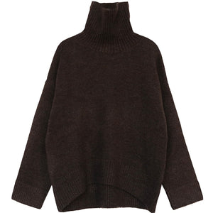 CHIC VEN Korean Women&#39;s Sweater Loose Turtleneck Sweaters Warm Solid Pullover Knitwear Basic Female Tops Autumn Winter 2022
