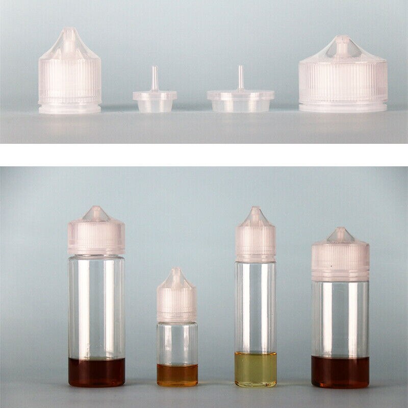 50PCS 30/60/100/120ml Empty Plastic Dropper Bottles E Liquid Eye Clear Water Juice Oil Vape Juice Clear Containers PET Chuby