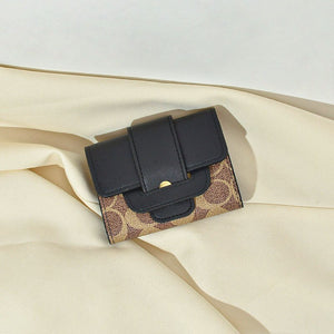 Ins Business Card PU Purse Wholesale Cross-Border Korean Style Fashion Pouch Women's Zipper Expanding Card Holder Wallet Purse