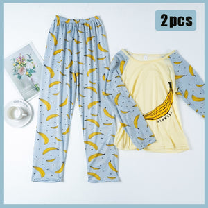 Pink Women&#39;s 7 Pieces Pajamas Sets Faux Silk Striped Pyjama Women Sleepwear Spring Summer Autumn Homewear Lounge Home Clothes