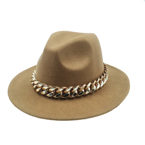 men fedora unisex solid color fedora hat women&#39;s 21-color wide brim jazz top hat autumn winter British retro Panama hat