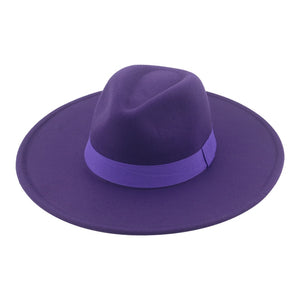 Fedora Hats for Women New 9.5cm Wide Brim Dress Men Caps Felted Hat Panama Church Wedding Ribbon Band Men Hat Sombreros De Mujer