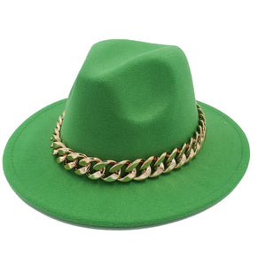 men fedora unisex solid color fedora hat women&#39;s 21-color wide brim jazz top hat autumn winter British retro Panama hat
