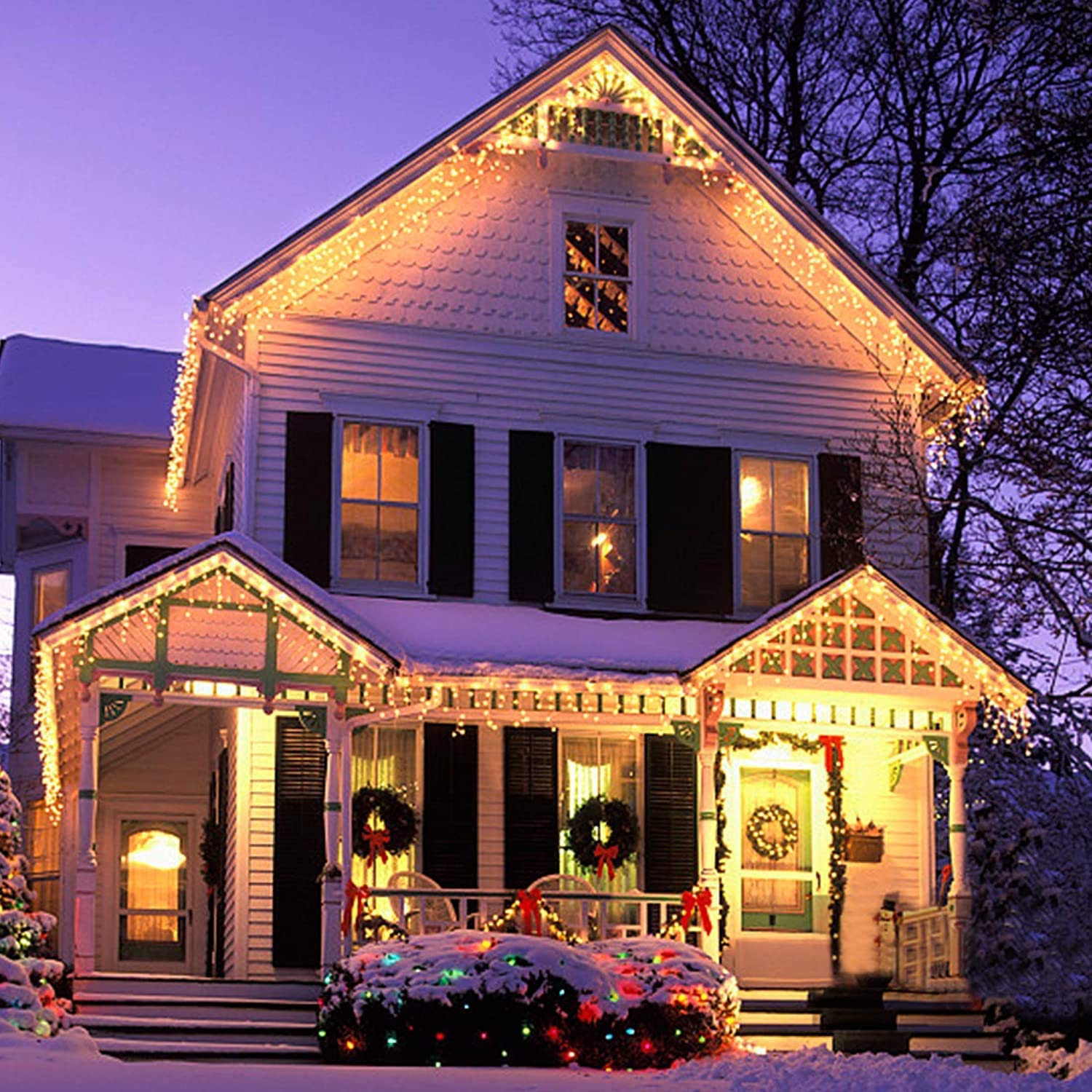Solar Lights 6m Width Droop 0.5m Christmas Solar Garland Light String for Garden Eaves House Outdoor Decoration