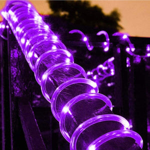 32m Solar Powered Rope Strip Lights Waterproof Tube Rope Garland Fairy Light Strings for Outdoor Indoor Garden Christmas Decor