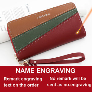 2022 New Long Women Wallets Cute Fashion Multifunctional Clutch Name Print Female Wallet Kpop Card Holder Luxury Women&#39;s Purse