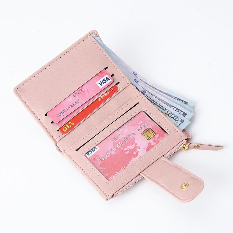 Women's Wallet Zipper&Hasp cute wallet Student Small PU Wallet Coin Purse Fashion Women Card Holder Lovely Money Bag