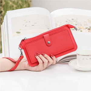 New Fashion Pu Leather Women Wallet Clutch Women&#39;s Purse Best Phone Wallet Female Case Phone Pocket Purse Coin Bag