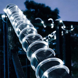 32m Solar Powered Rope Strip Lights Waterproof Tube Rope Garland Fairy Light Strings for Outdoor Indoor Garden Christmas Decor