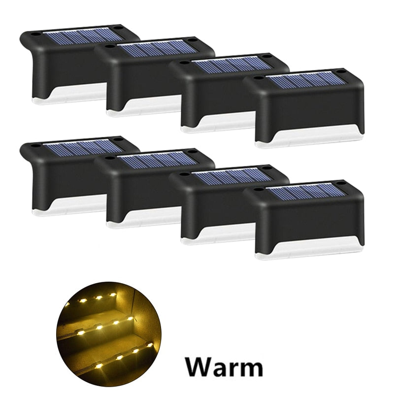 Stair LED Solar Lamp IP65 Waterproof Outdoor Garden Light Pathway Yard Patio Steps Fence Lamps Garden Decor Solar Light Outdoors