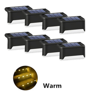 Stair LED Solar Lamp IP65 Waterproof Outdoor Garden Light Pathway Yard Patio Steps Fence Lamps Garden Decor Solar Light Outdoors