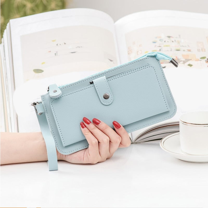 New Fashion Pu Leather Women Wallet Clutch Women&#39;s Purse Best Phone Wallet Female Case Phone Pocket Purse Coin Bag