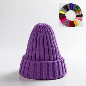 Unisex Hat Cotton Blends Solid Warm Soft HIP HOP Knitted Hats Men Winter Caps Women&#39;s Skullies Beanies For Girl Wholesale шляпа