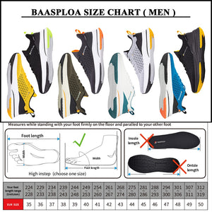 Baasploa Lightweight Running Shoes For Men 2023 Men\&#39;s Designer Mesh Casual Sneakers Lace-Up Male Outdoor Sports Tennis Shoe