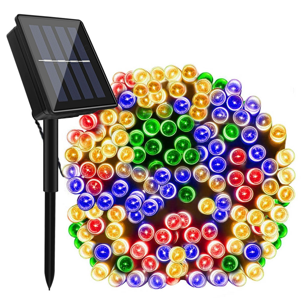 200 Led Solar Garland String Fairy Lights Outdoor 22M Solar Powered Lamp for Garden Decoration 3 Mode Holiday Xmas Wedding Party