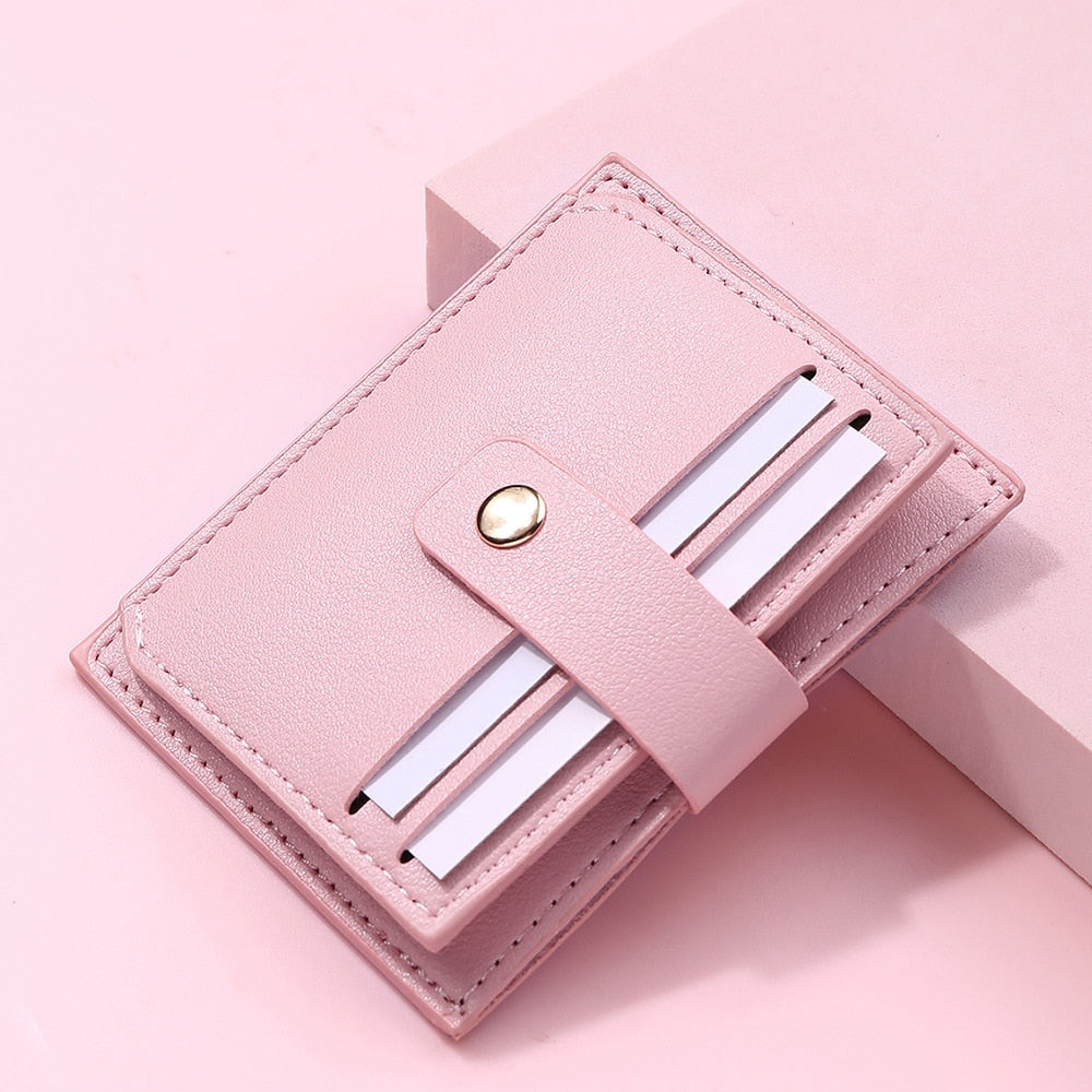2022 New Women's Wallet Short Coin Purse Fashion PU Leather Multi-card Bit Card Holder Mini Clutch for Girl