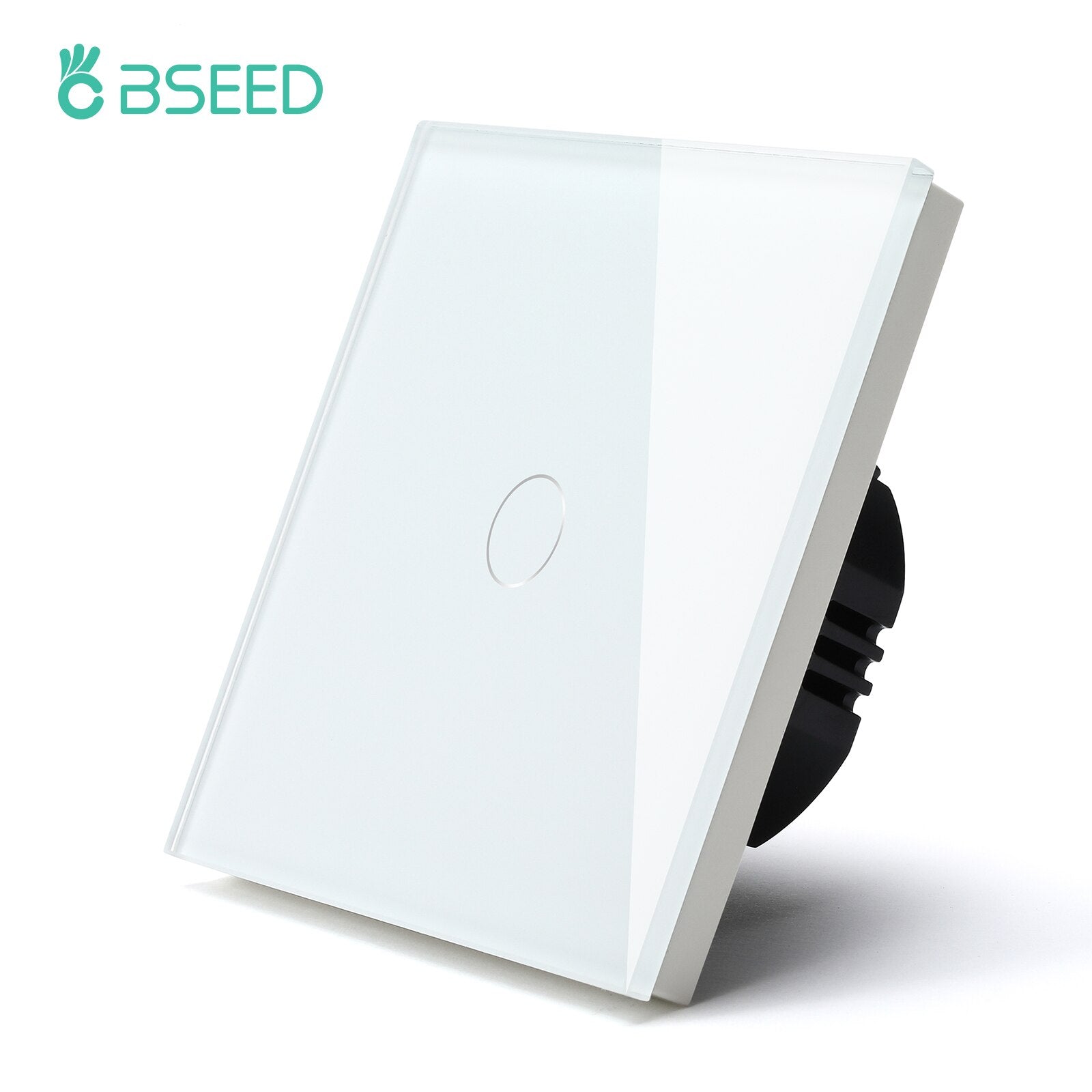 BSEED EU Standard Single Power Socket Touch Switch Crystal Panel USB Double Outlet Triple Wall Sockets Mounted Quadruple Sockets