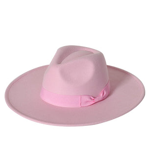New color Fedora winter hat top concave-convex water drop 9.5cm brim male and female felt jazz watermelon red шляпа женская