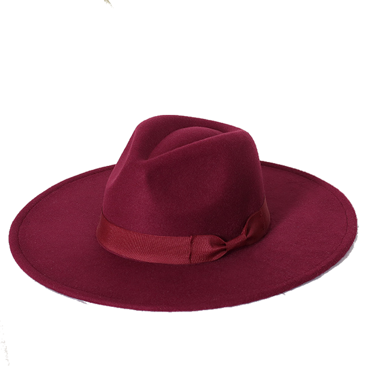 New color Fedora winter hat top concave-convex water drop 9.5cm brim male and female felt jazz watermelon red шляпа женская